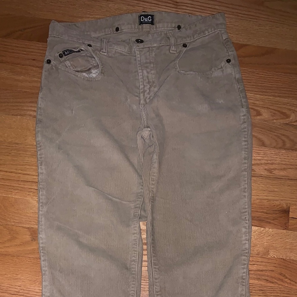 Dolce and Gabbana Tan Corduroy Pants